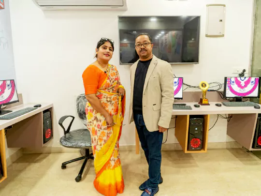 Mr. Indranil Dey (Director) & Aditi Basu Head of the Department (HOD) of George Institute of Interior Design - GIID