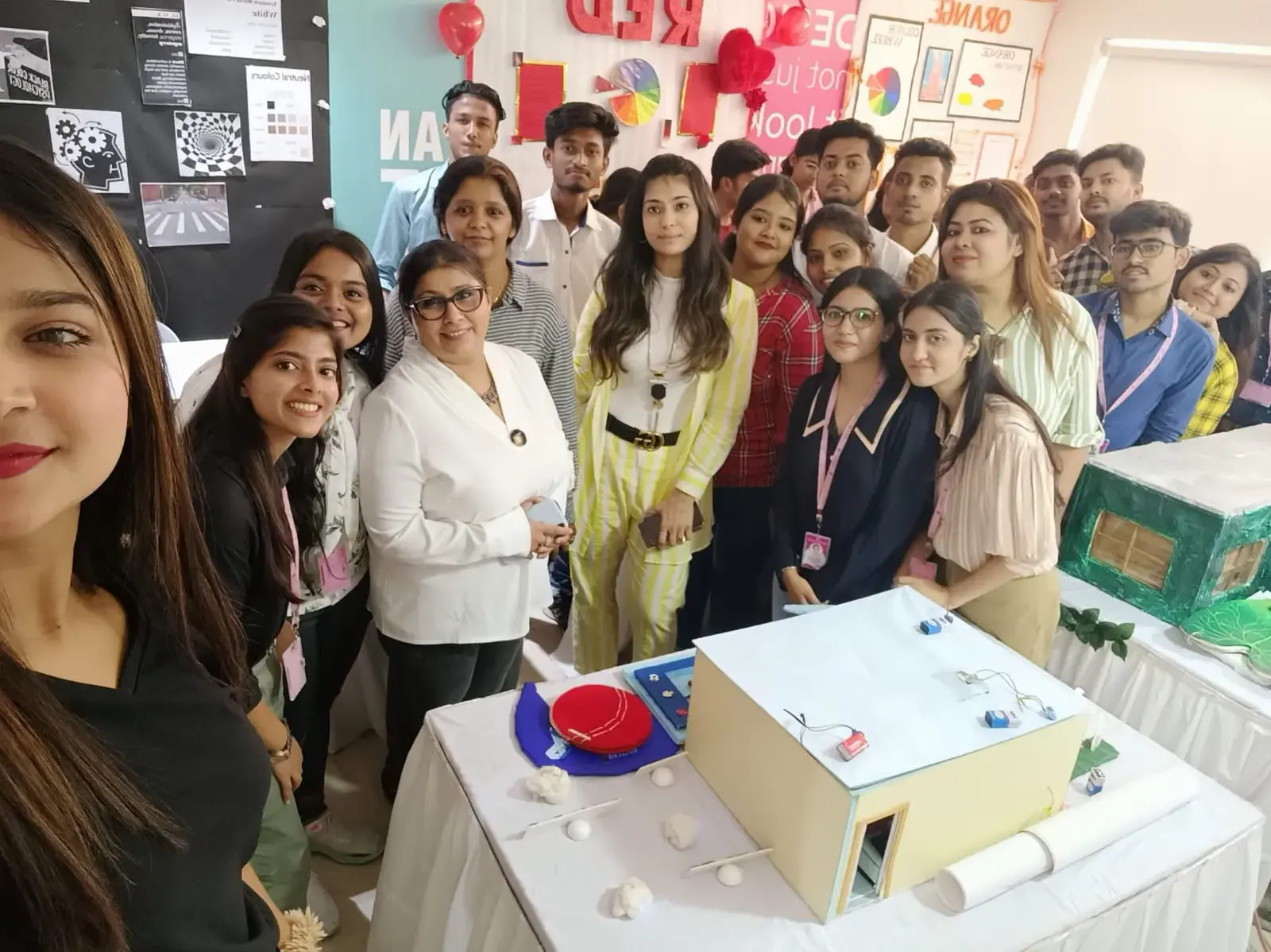 Harmony 2022 Team Red with Teachers - The Annual Interior Design Exhibition in Kolkata